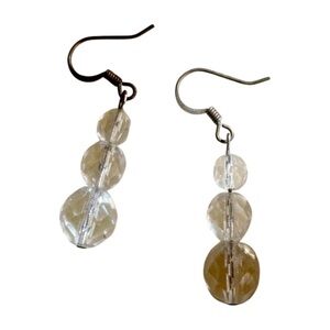 Vintage Handmade Transparent Bead Earrings